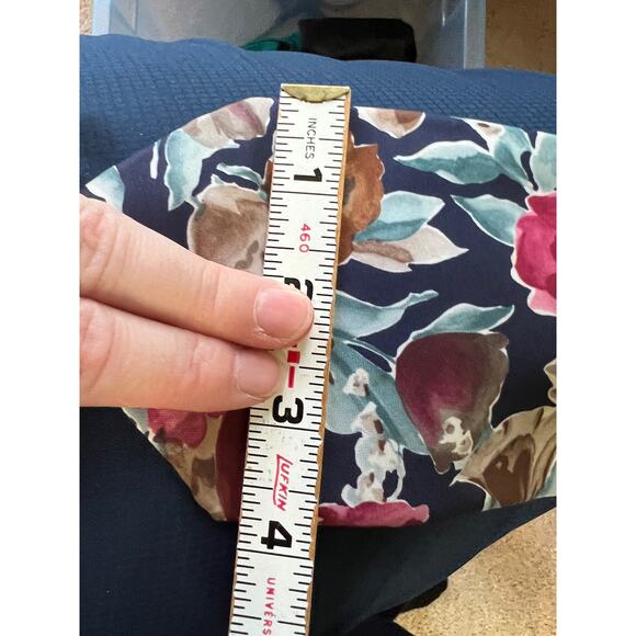 Tie vintage 1980s abstract floral pink blue - Picture 9 of 10